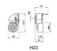 Tendicinghia distribuzione 45-0H-023 ASHIKA per HYUNDAI KIA