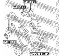 Tendicinghia multirighe 2190-TT9 FEBEST per FORD TRANSIT Furgone TRANSIT Autobus