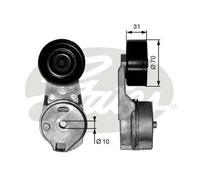 Gates Tendicinghia T39065 Rullo tenditore Poly-V multirighe per VW LT 28-46 II Pianale piatto/Telaio