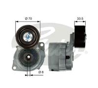 Tendicinghia multirighe T39102 GATES per HONDA FR-V CIVIC VIII Hatchback CR-V II