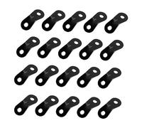 Tendicorda Corda Tenditore Tenditore Paracord Robusto Antiscivolo Doppi Fori Lega di Alluminio per Campeggio Escursionismo Attività all'aperto 20 Pezzi (Nera)