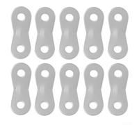 Tendicorda in alluminio a doppio occhiello, per corde da tenda, accessorio leggero per campeggio ed escursionismo, 38 mm, oro e argento, 10 pezzi (argento)