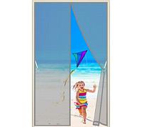 Tendina magnetica per zanzariera, personalizzabile, 125x190cm, Rete Super Resistente, ideale per porte da balcone, cantine, terrazze facile da montare, Grigio