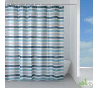 TENDINA TENDA DOCCIA GEDY POLIESTERE TESSUTO RIGHE BLU IMPERMEABILE 180X200 CM