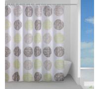 TENDINA TENDA PER DOCCIA POLIESTERE GOMITOLO VERDE MARRONE GEDY 180X200 CM