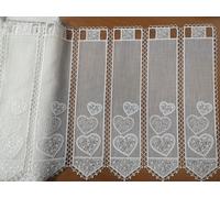 TENDINA TIROLESE DISEGNO MOENA CUORI ALT 45 - 60 - 90 - 120 - 150- 180 a vetro