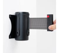 Tendinastro da Parete 3 m con Clip di Chiusura Nastro Grigio