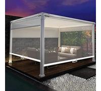 Tendine avvolgibili trasparenti impermeabili in plastica - tende a rullo per giardini, pergole e gazebo