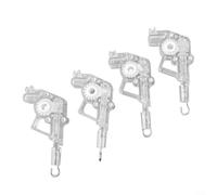 Tendine di ricambio da parete inclinabili con asta quadrata di controllo dell'inclinazione e collegamento sicuro con gancio ferroviario per un funzionamento fluido delle tende (4 pezzi)