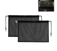 Tendine Parasole Auto Bambini, 2 pezzi Protezione Termica Lunotto Laterale, Tenda Parasole Universale con Protezione Solare, per Molti Veicoli Oscuramento Vetri