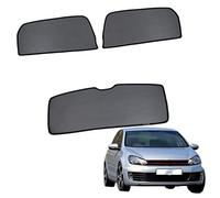 Tendine Parasole Auto Bambini Parasole per Finestrini Laterali per Golf 6 Mk6 2008-2013 Tendine Parasole Protezione UV Tende Magnetiche Nero,Rear-Window+Back-windscreen-3PCS