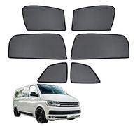 Tendine Parasole Auto Bambini Parasole Per Finestrini Laterali Per Multivan T5 T6 2012-2019 Tendine Parasole Protezione UV Tende Magnetiche Nero,Front+Rear+Triangular-window-6PCS