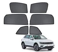 Tendine Parasole Auto Bambini Parasole Per Finestrini Laterali Per Tiguan AD 5Seat 2016-2023 Tendine Parasole Protezione UV Tende Magnetiche Nero,Front+Rear+Triangular-window-6PCS