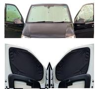 Tendine Parasole Auto Compatibile con VW T7 Transporter (2023- Date)(Set Completo Swb + Portellone Posteriore) Dorso Nero,Reversibile e Termico