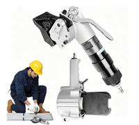 Tendireggia Pneumatica Acciaio, Compatibile con Cinghie 0,75-1,26 Pollici | Tenditore e Sigillatore Portatile Impieghi Gravosi, Tenditore, Piegatore e Sigillatore Integrato(25 mm)