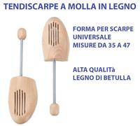 2 FORME PER TENERE IN FORMA LE SCARPE TENDISCARPE IN LEGNO A MOLLA DA 35 A 47