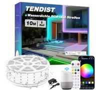 TENDIST 10M RGB Striscia LED Impermeabile, IP67 WiFi Striscia LED Alexa con Smart Telecomando, 24V Flessibile Luci LED per Balcone, Feste, Terrazze