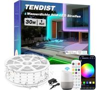 TENDIST Striscia LED da 30 m, per esterni, IP67, striscia LED RGB per esterni, compatibile con Alexa, 24 V, per esterni, impermeabile, per balcone, festival, illuminazione da terrazza