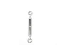 Tenditore a 2 occhi M6 mm. in acciaio Inox A4 - AISI 316