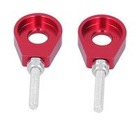 Tenditore a catena Regolati in alluminio moto mountain mountain bici universali 2pcs 0,5 pollici compatto portatile (Rosso)