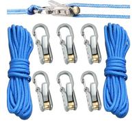 Tenditore a rullo con fibbia di bloccaggio, regolatore per corda resistente per paracord, facile serraggio con una sola mano per tende, teloni, campeggio, canottaggio e uso all'aperto