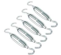 Tenditore a vite in acciaio zincato M22 con occhiello e occhiello/gancio e occhiello/gancio e gancio for cavo di tensione, fune, catena((hook-hook) M22,5pcs)