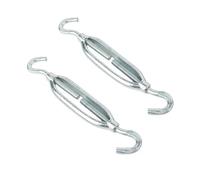 Tenditore a vite in acciaio zincato M30 con occhiello e occhiello/gancio e occhiello/gancio e gancio for cavo di tensione, fune, catena((hook-hook) M30,2pcs)