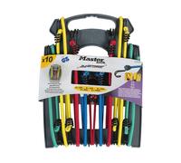 TENDITORE ELASTICO MASTERLOCK Confezione da 10 con ganci inversi, 25-45-60-80-100 cm
