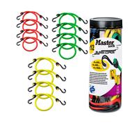 TENDITORE ELASTICO MASTERLOCK Confezione da 12 con ganci inversi, 60-80-100 cm