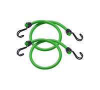 Master Lock 3021EURDAT Cavi Elastici con Ganci [Confezione da 2 Pezzi] [Corda 80 cm] [Gancio Invertito] - Ideale per Giardinaggio, Trasporto, Trasloco