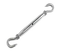 Tenditore for fune metallica con tenditore a gancio e occhiello da 5 pezzi in acciaio inossidabile 304 for carichi pesanti per Corda(M6,Type 1)