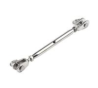 Tenditore in acciaio inossidabile, BE-TOOL M6 tenditore a mascella con corpo chiuso in acciaio inossidabile per regolare la tensione su corde, cavi e linee