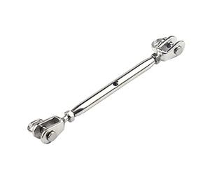 Tenditore in acciaio INOX 304 M5 con corpo chiuso, vite per bombole e sartiame - vite a forcella saldata lucida per applicazioni marine, vela, nautica e industriali