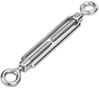 Tenditore per cavi, 1 tenditore M14 ~ M24 con gancio e gancio/O a O, in acciaio inox, tenditore da occhio a fune metallica, adatto per fai da te con luci e immagini (M14)