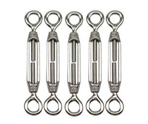 Tenditore per cavi 5 pz M4 In Acciaio Inox 304 Ganci e Tenditore Occhio Tensione Della Fune Metallica stringere la corda tesa Dispositivo Connettore di Linea ganci