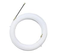 Tenditore per cavi in nylon di 4 mm di diametro e 10 m di lunghezza, colore bianco, ideale per il fissaggio e l'organizzazione dei cavi.