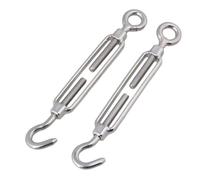 Tenditore,Tenditori in Acciaio Inossidabile,Tenditore Acciaio Inox,304 Tenditore a Gancio,Tenditore Acciaio,Tenditori per Funi,Tenditore Acciaio,Tensori Filo,Tenditori Inox,Tenditore Filo,(M5,2 PCS)