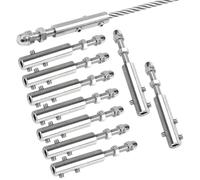 Tenditore Tornello,Tenditore Filo In Acciaio Inox - Set Di 10 Pezzi Con Corda E Hardware Per Uso Intensivo All'Esterno Giardino Piante Treppatrici E Candele Ombra