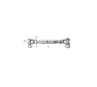 TENDITORI A DUE FORCELLE A CANAULA INOX M16 8210