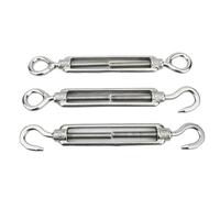 Tenditori a gancio e occhio in acciaio inossidabile da 5 pezzi Tenditore for cavo a corda Set regolabile da giardino M4 M5 M6 M8 Tenditore for filo(OC,M4)