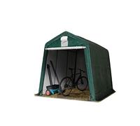 Tendone Garage 2,4 x 3,6 m verde scuro, costruzione stabile in acciaio con telo PE Garage per bicicletta