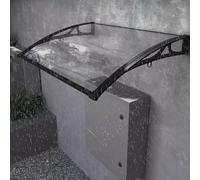 Tendone in Policarbonato Trasparente,Pensilina Tettoia per Porta Esterno,Baldacchino,Pensilina Ingresso,Resistente ai Raggi UV Antipioggia Tendalino per Finestra,2,5mm (80x90cm)