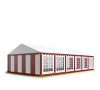 TOOLPORT PRO 6x12m tendone per feste, PVC 700, bianco-rosso - (6059)