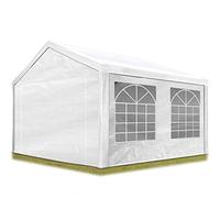 Tendone per feste gazebo 3x4 m bianco PE 350 N impermeabile protezione UV tenda giardino sagre eventi mercati esterno