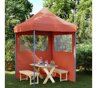 vidaXL Tendone per Feste Pieghevole Pop-Up con 2 Pareti Terracotta