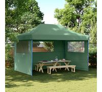Tendone per Feste Pieghevole Pop-Up con 3 Pareti Verde