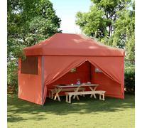 vidaXL Tendone per Feste Pieghevole Pop-Up con 4 Pareti Terracotta