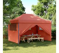 Tendone per Feste Pieghevole Pop-Up con 4 Pareti Terracotta