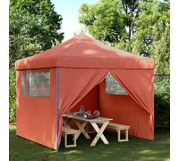 vidaXL Tendone per Feste Pieghevole Pop-Up con 4 Pareti Terracotta