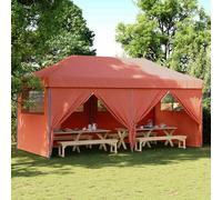vidaXL Tendone per Feste Pieghevole Pop-Up con 4 Pareti Terracotta